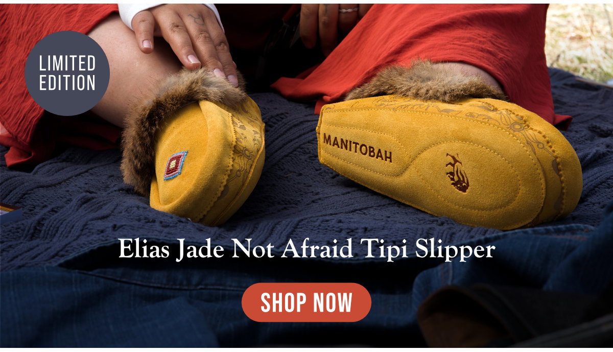Elias Jade Not Afraid Tipi Slipper