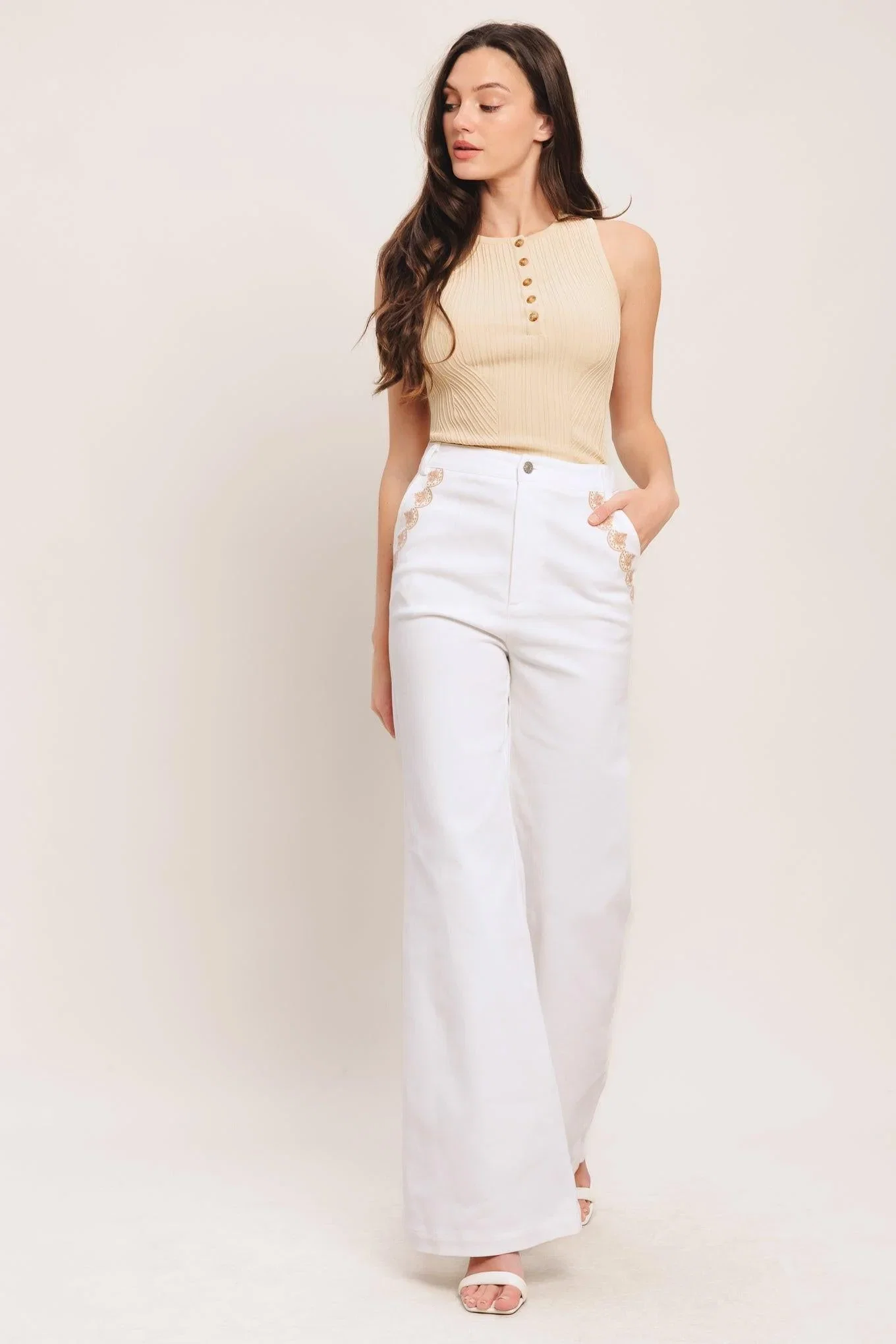 Image of Open Road White Woven Pants