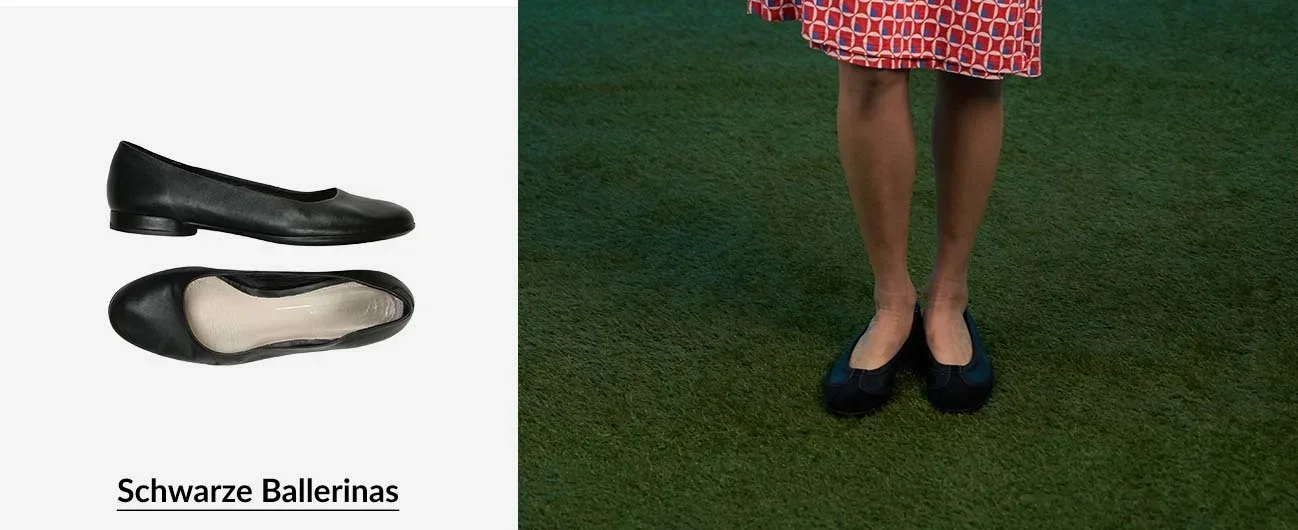 Schwarze Ballerinas