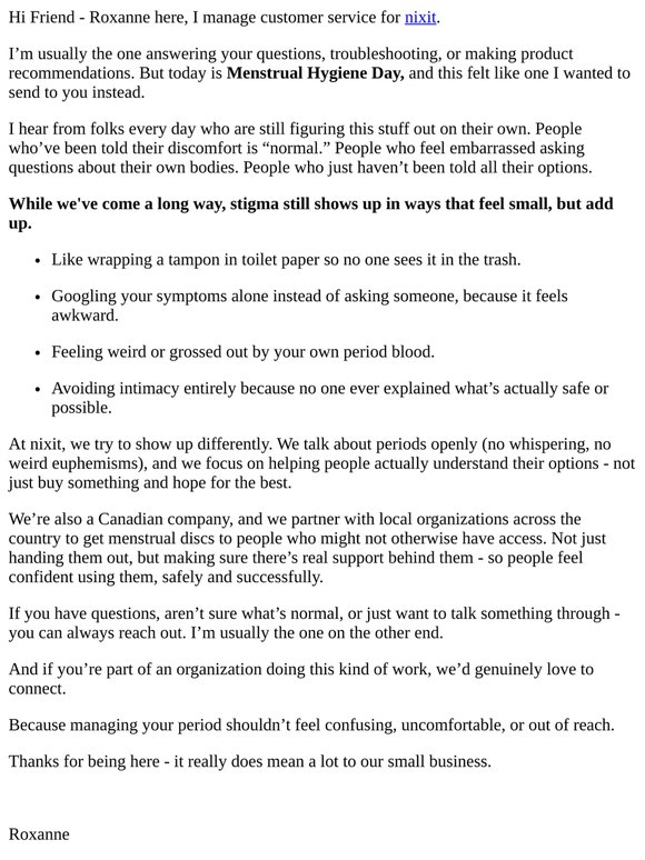 I don’t usually send emails like this.