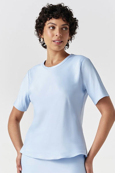 Ria Short Sleeve Satin Top