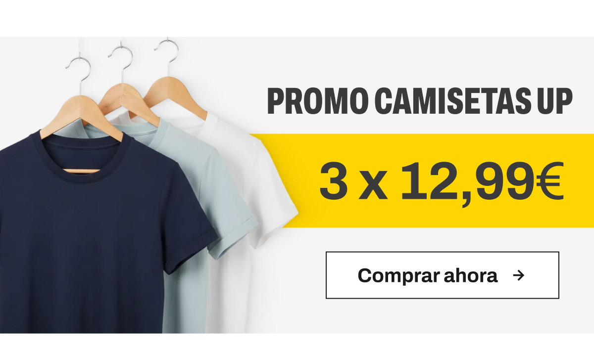 Promo 3 Camisetas UP botón comprar ahora