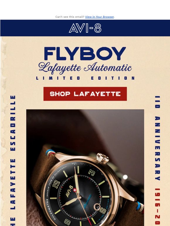 The Flyboy Lafayette Limited Edition Has Landed 🛩️