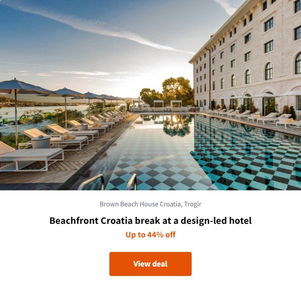 Beachfront Croatia break at a design-led hotel