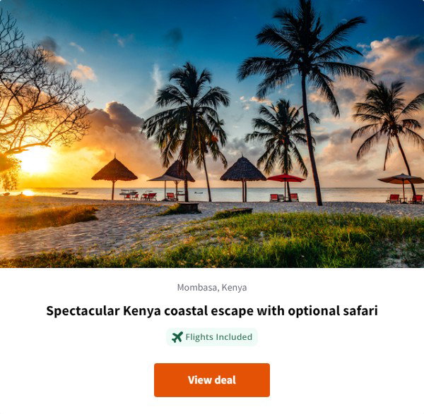 Spectacular Kenya coastal escape with optional safari