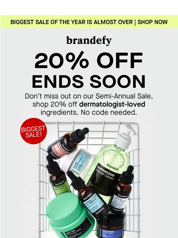 Our biggest sale ends Sunday