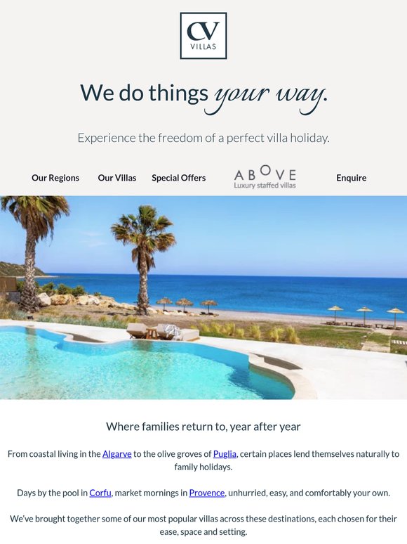 Discover the destinations families keep coming back to | No Additional Fuel Surcharges