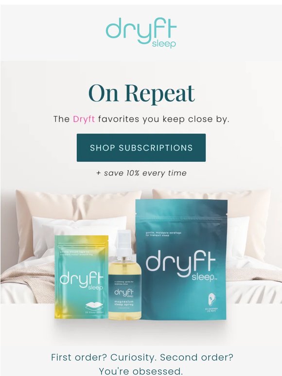 Sleep essentials on repeat