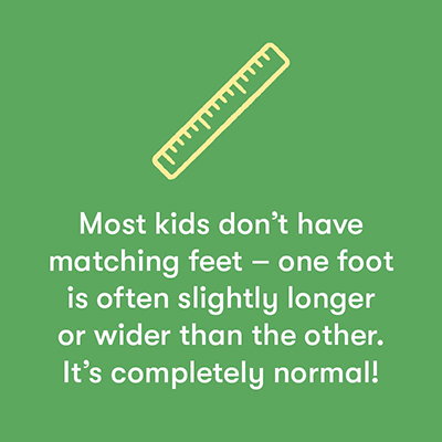 Most kids don't have matching feet.