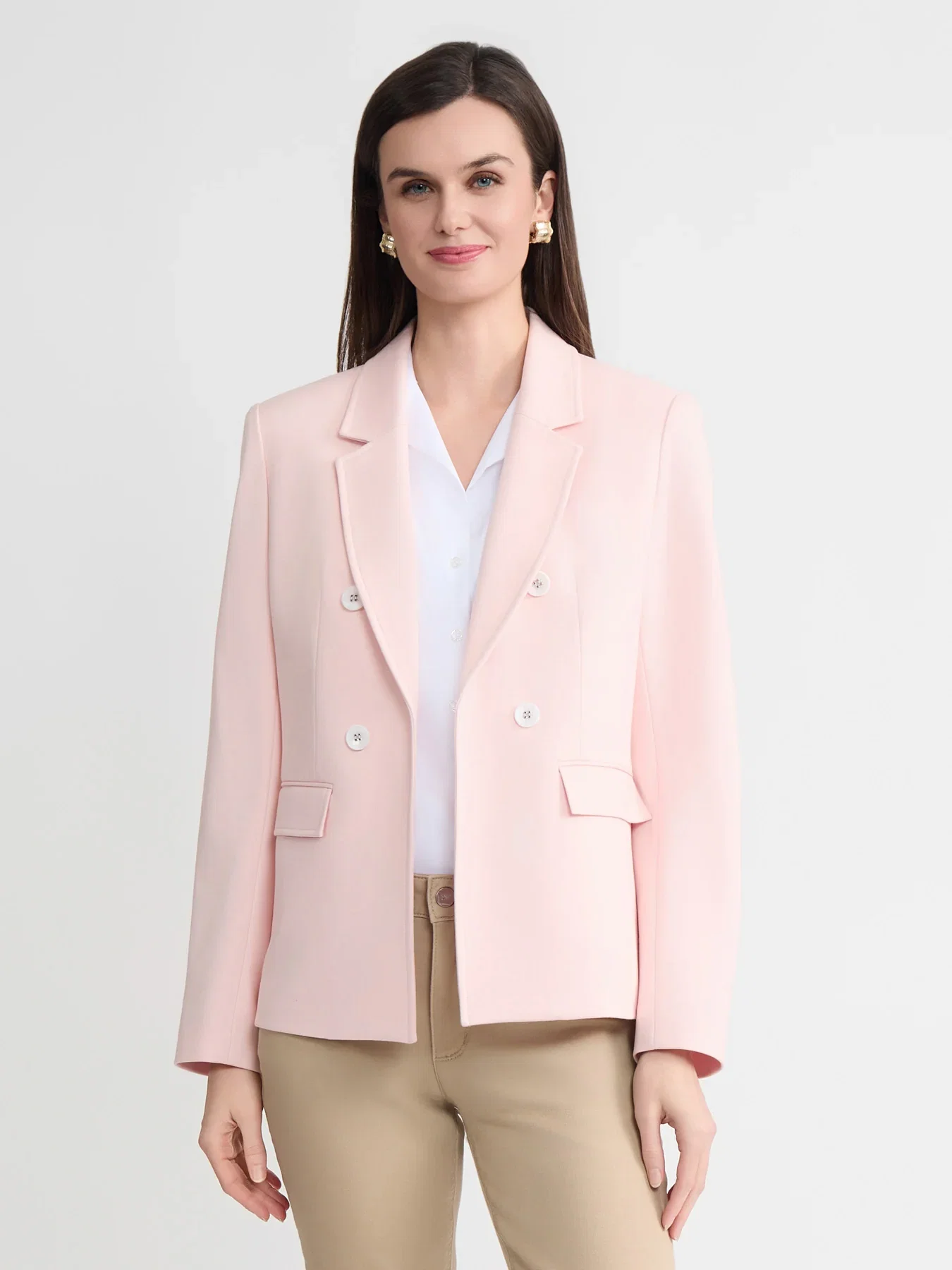 Image of Faux Double Breasted Jacket, Modern Compression