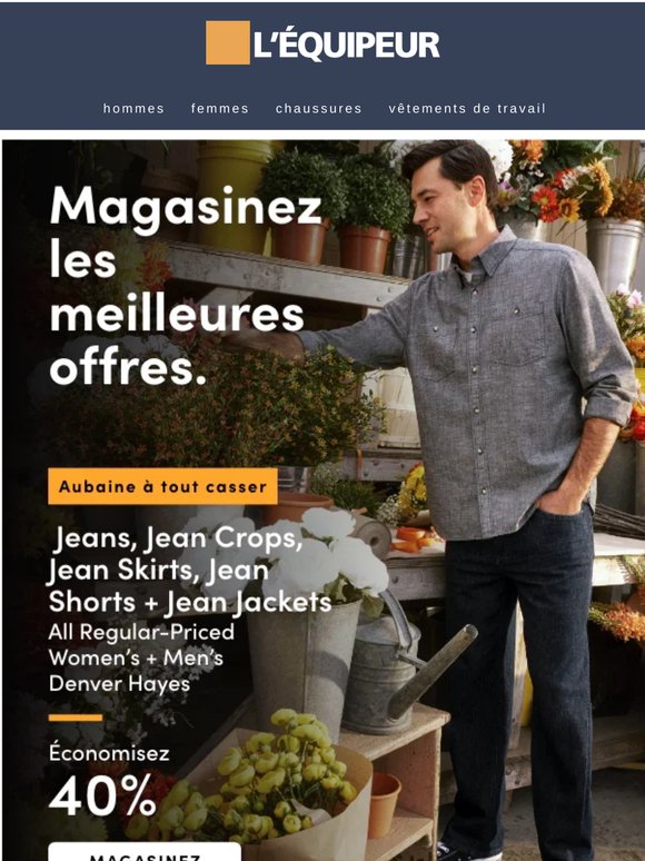 Magasinez les aubaines à tout casser sur les vêtements, les chaussures et les vêtements de travail️‼️