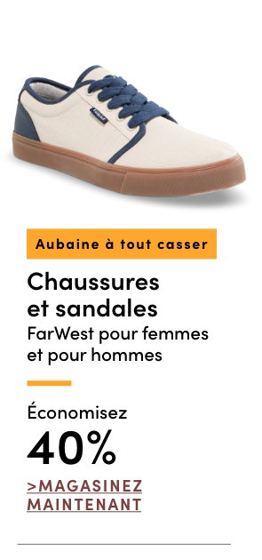 Aubaine à Tout Casser Chaussures et sandales FarWest pour femmes et pour hommes économisez 40%