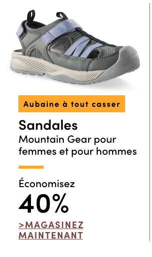 Aubaine à Tout Casser Sandales Mountain Gear pour femmes et pour hommes économisez 40%