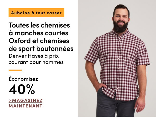 Aubaine à Tout Casser Toutes les chemises à manches courtes Oxford et chemises de sport boutonnées Denver Hayes à prix courant pour hommes économisez 40%