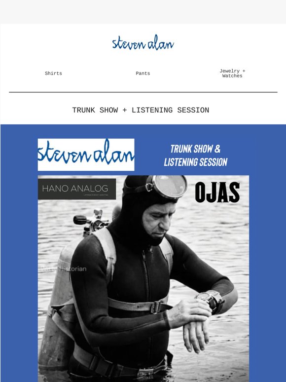 TONIGHT: Trunk show + Listening Session