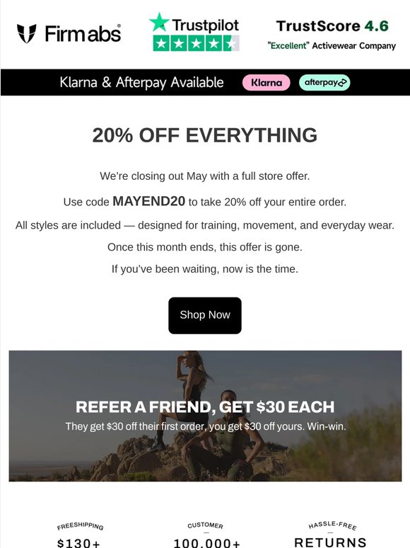 ⏳ 20% OFF ENDS SOON — MONTH-END SALE