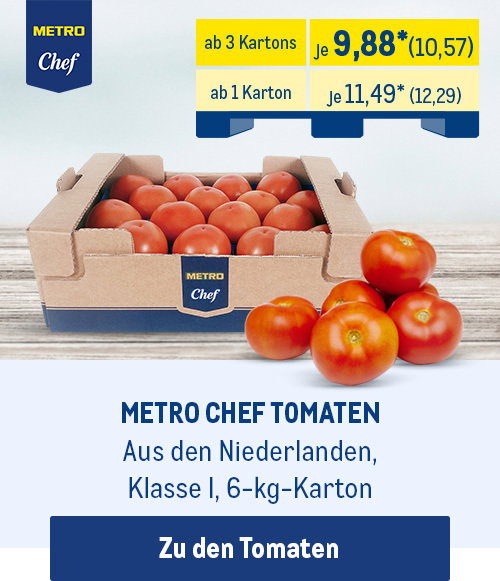 METRO Chef Tomaten aus den Niederlanden, Klasse I ab 9,88* je 6-kg-Karton