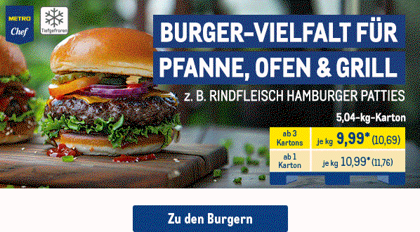 Burger-Vielfalt für Pfanne, Ofen & Grill