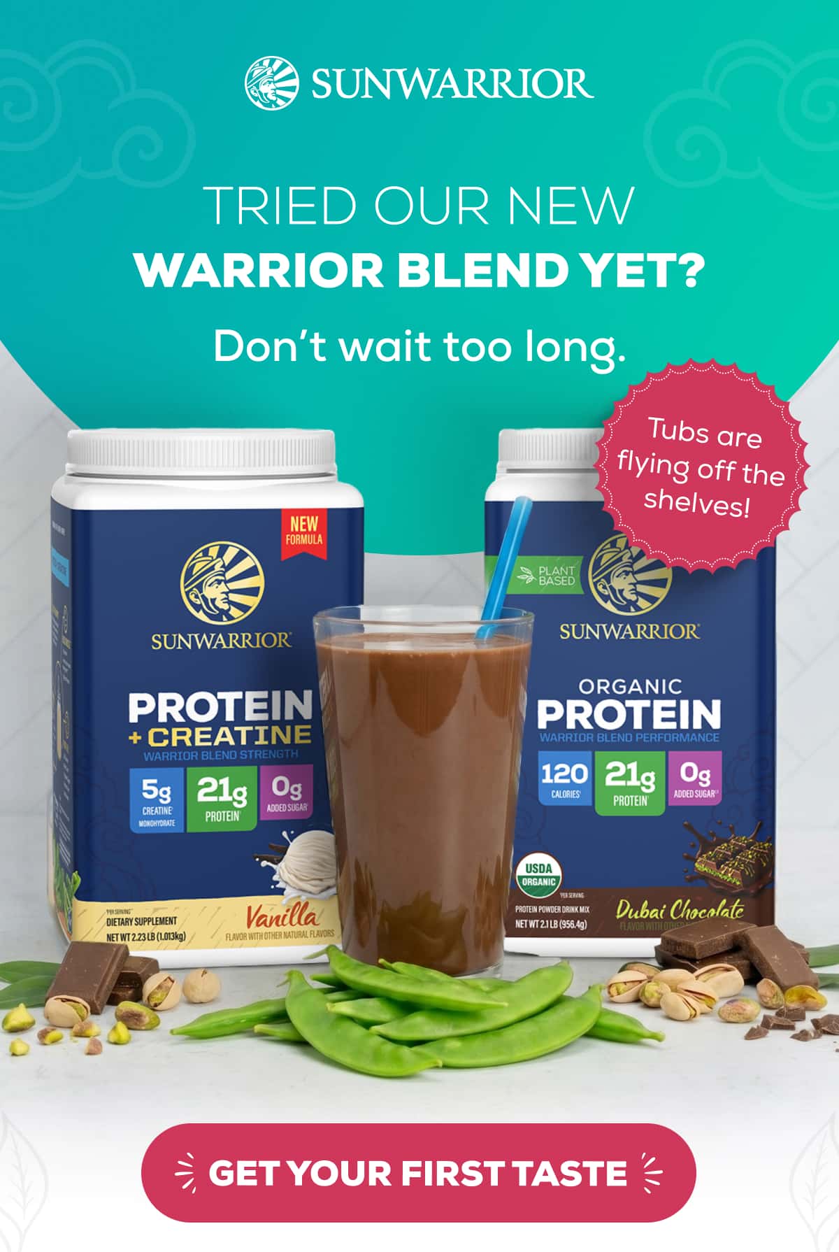 Tried Our New Warrior Blend Yet? Don’t wait too long. Tubs are flying off the shelves!   GET YOUR FIRST TASTE