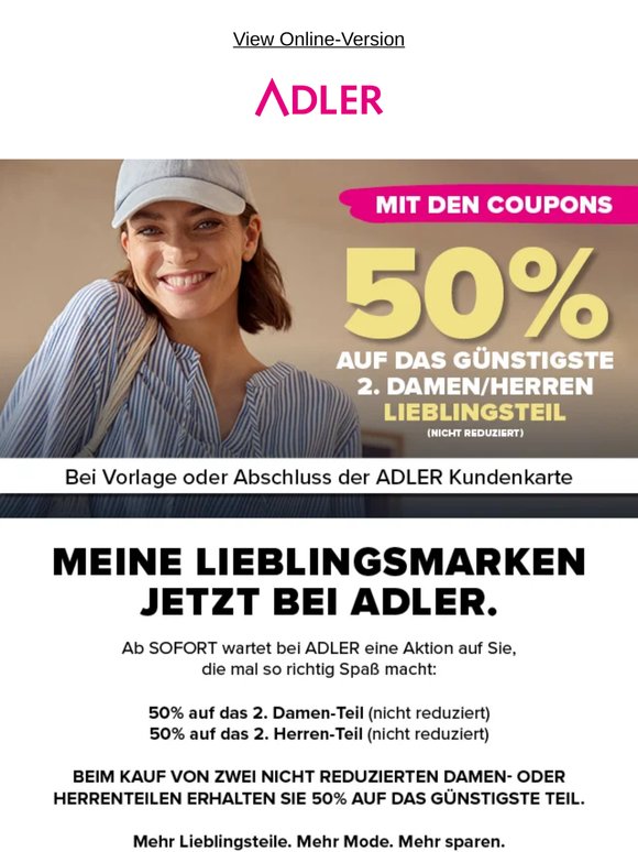 50% auf das 2. Teil! 🩷