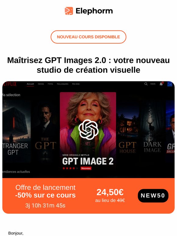 Nouveau cours : Maîtrisez GPT Images 2.0 et transformez chatGPT en studio créatif