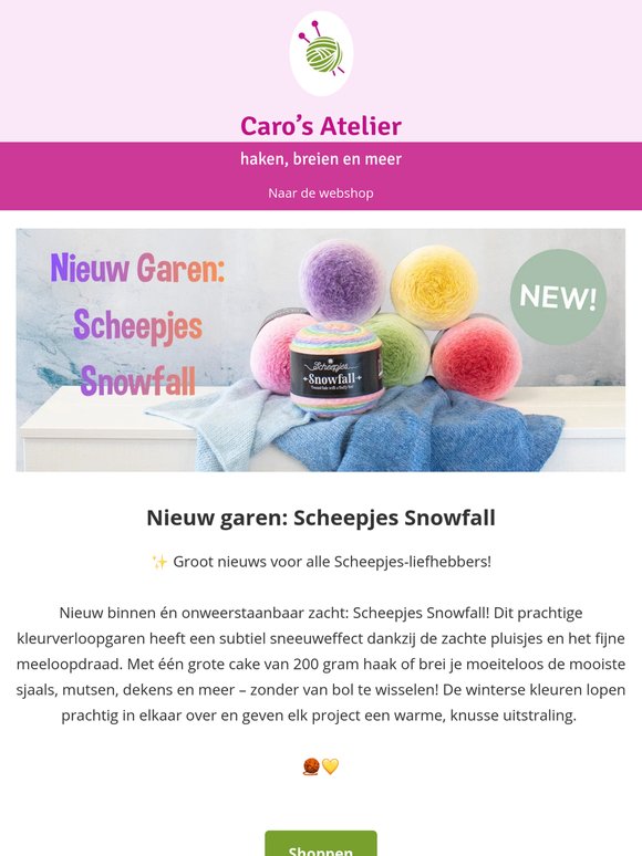 Vers van de naald: Nieuw garen: Scheepjes Snowfall
