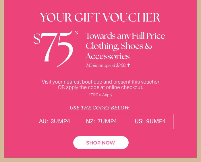 $75 Gift Voucher is now live!