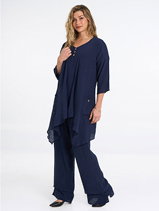 3/4 Sleeve Long Cardigan With Pockets
