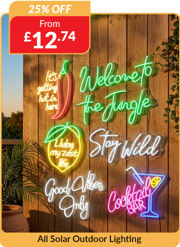 25% off solar outdoor lighting