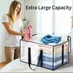 6 Pack-Extra Large Heavy Duty Moving Bags Waterproof Storage Totes with Handles Zippers,Foldable for College Dorm,Storage