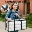 6 Pack-Extra Large Heavy Duty Moving Bags Waterproof Storage Totes with Handles Zippers,Foldable for College Dorm,Storage