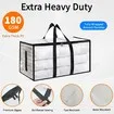 6 Pack-Extra Large Heavy Duty Moving Bags Waterproof Storage Totes with Handles Zippers,Foldable for College Dorm,Storage