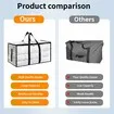 6 Pack-Extra Large Heavy Duty Moving Bags Waterproof Storage Totes with Handles Zippers,Foldable for College Dorm,Storage
