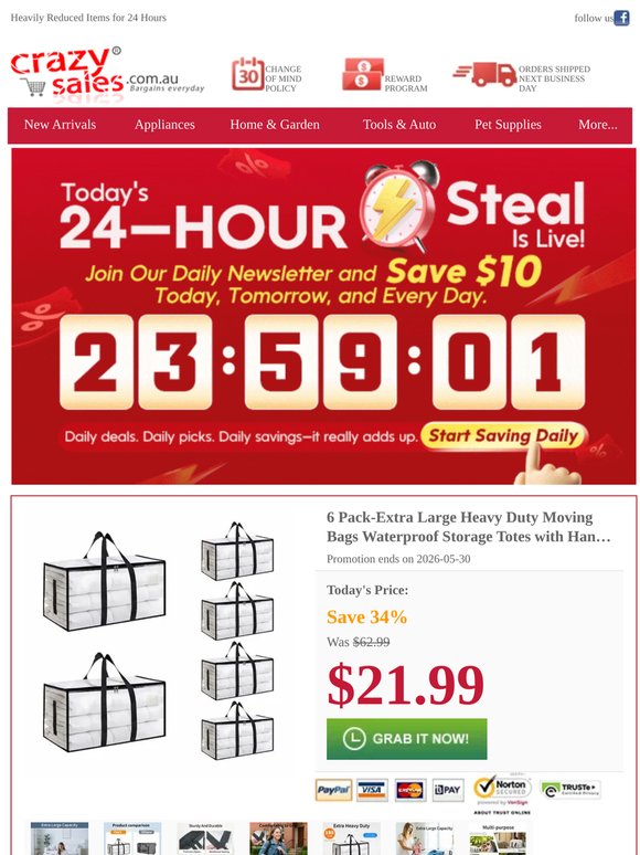 Big jobs need bigger bags: 6 extra-large heavy-duty bags for just $21.99 today