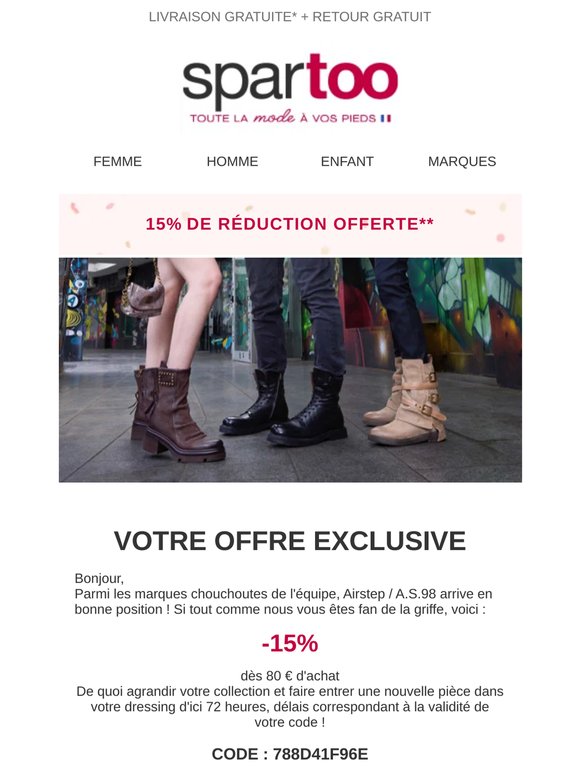 ☝ 15% de réduction sur la marque Airstep / A.S.98 : permis de craquer !