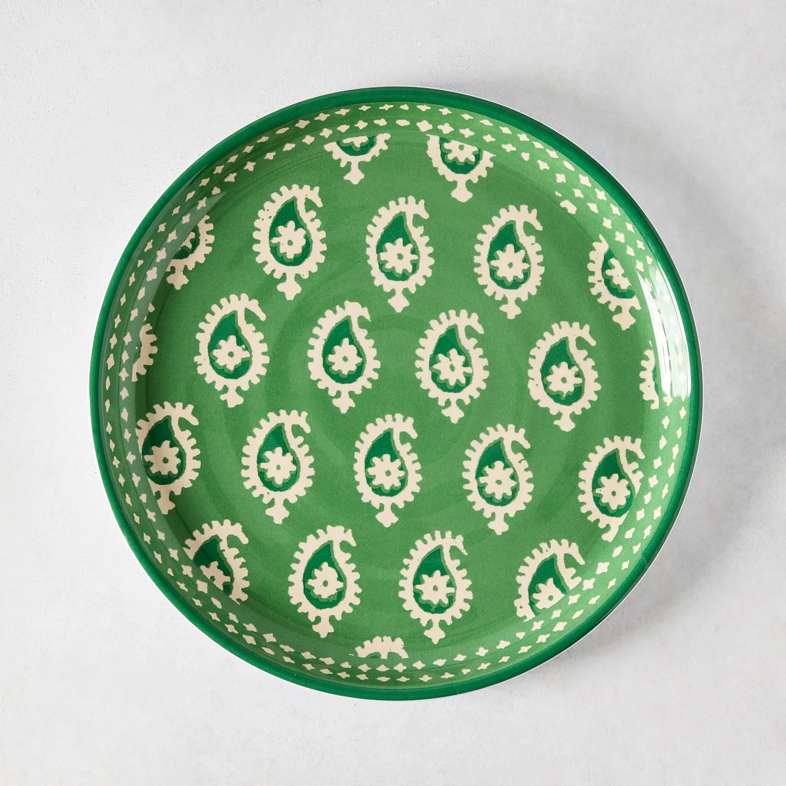 Image of Peter Dunham + Hudson Grace Green Janpath Melamine Salad Plate