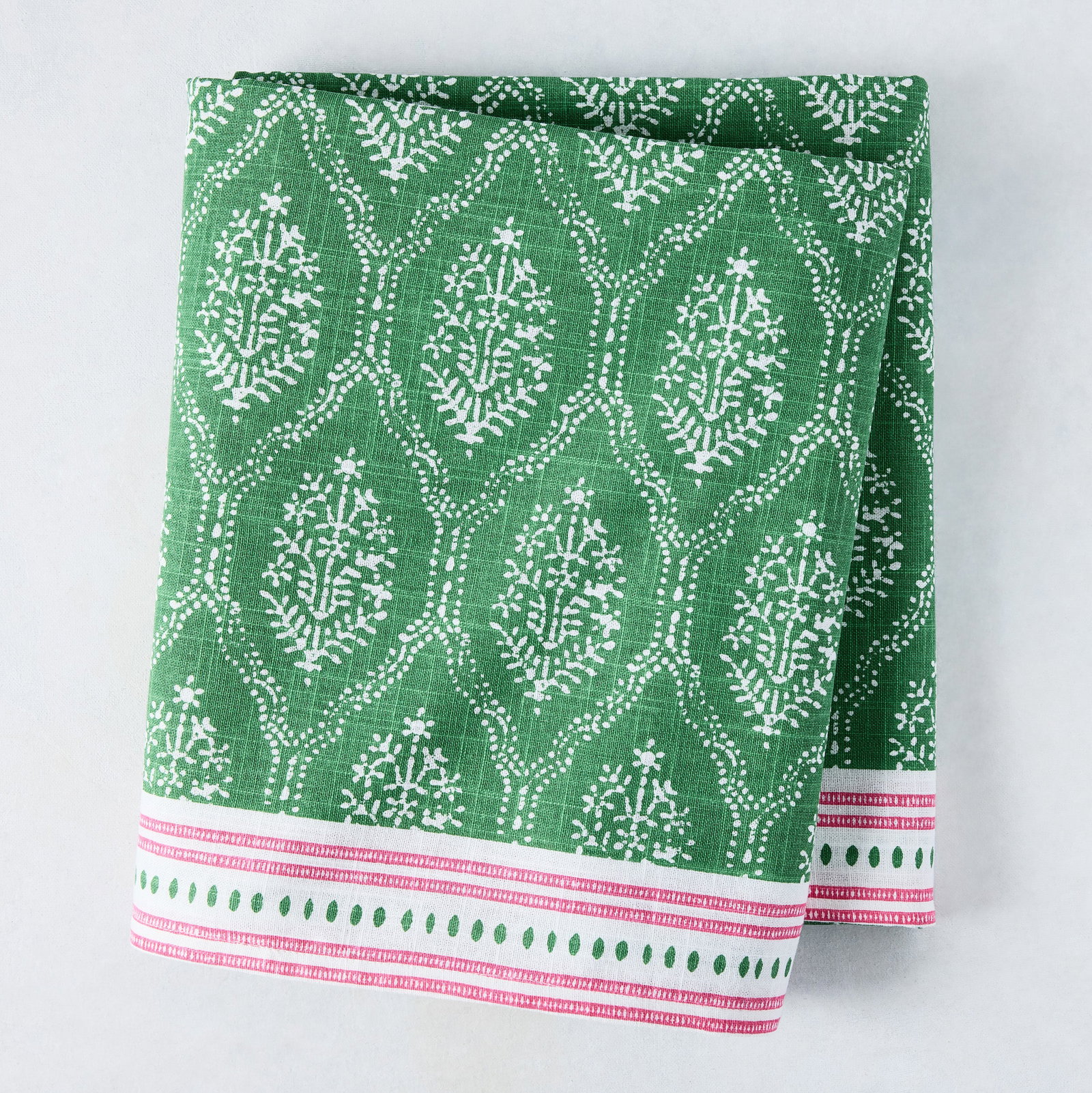 Image of Peter Dunham + Hudson Grace Green Jaali Printed Tablecloth
