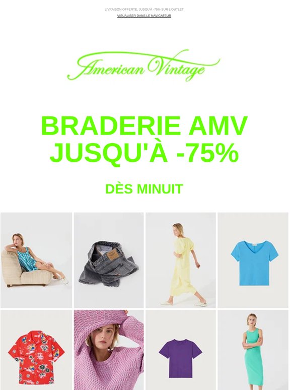 La Braderie AMV ⏰ RDV ce soir à minuit – Exclusivité web
