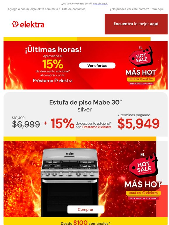 ⚡ Solo unas horas: 15% adicional con tu Préstamo Elektra  🔥