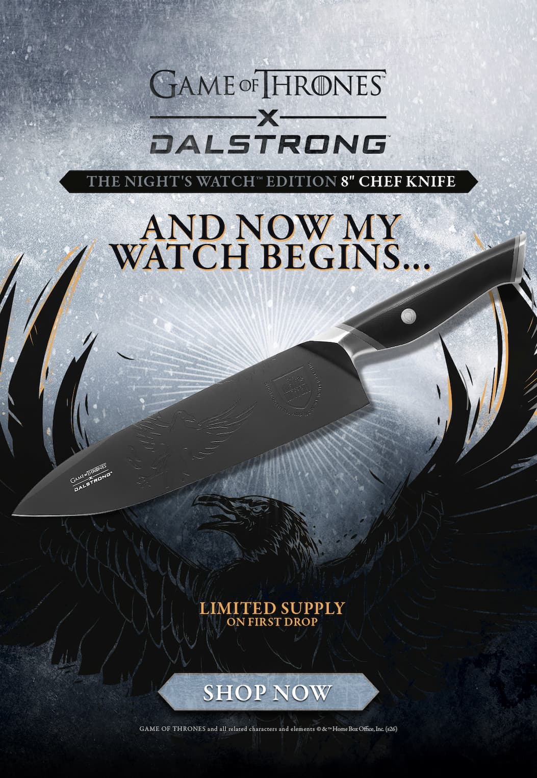The Night's Watch Edition 8" Chef Knife