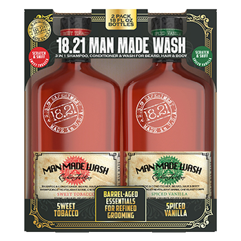 18.21 Man Made Wash, 3-in-1 Shampoo, Conditioner and Wash, 18 fl oz, 2-Pack