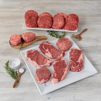 Chicago Steak Premium Angus Beef Butcher Assortment, 17 Total Packs, 8lbs. Total