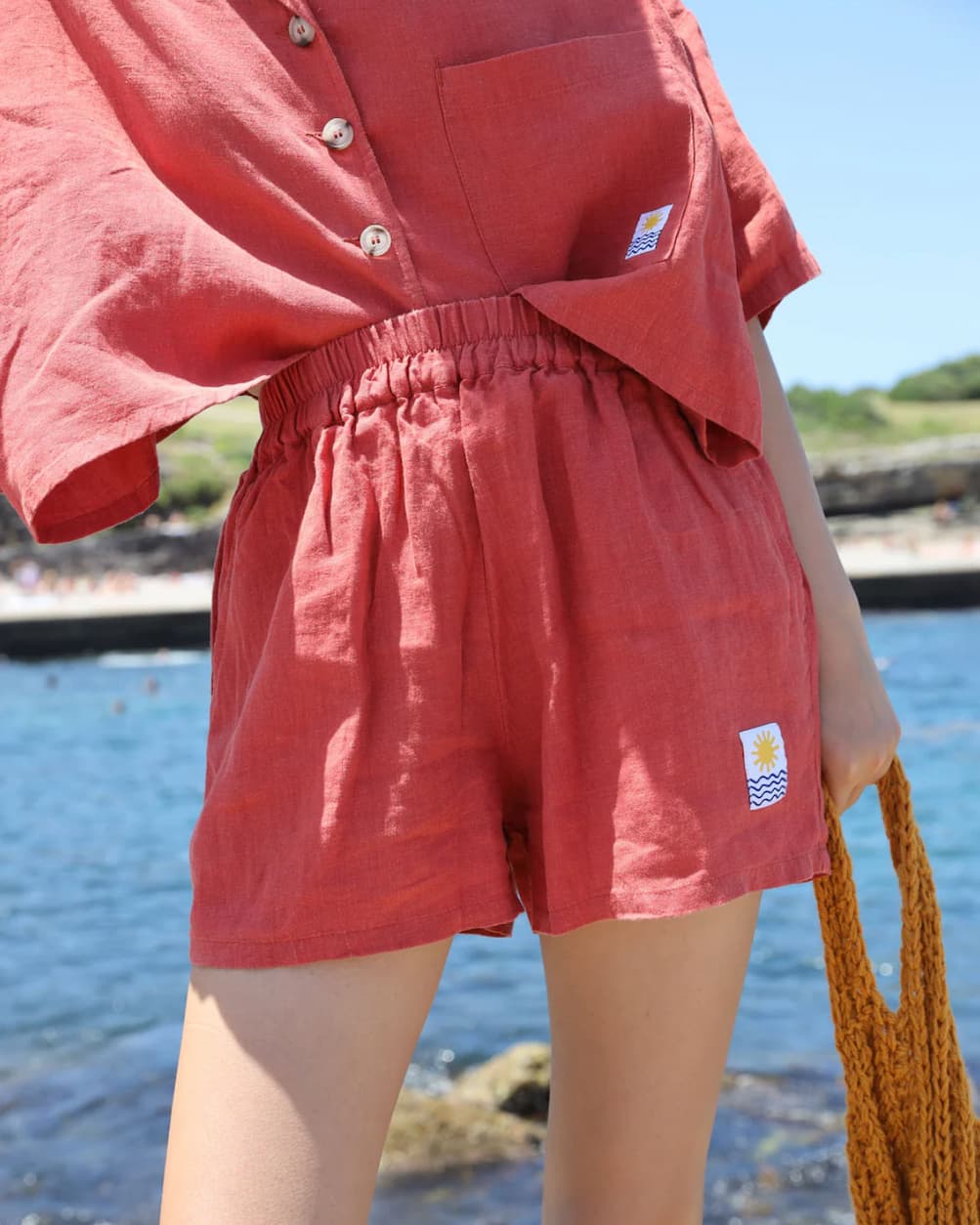 basic linen shorts