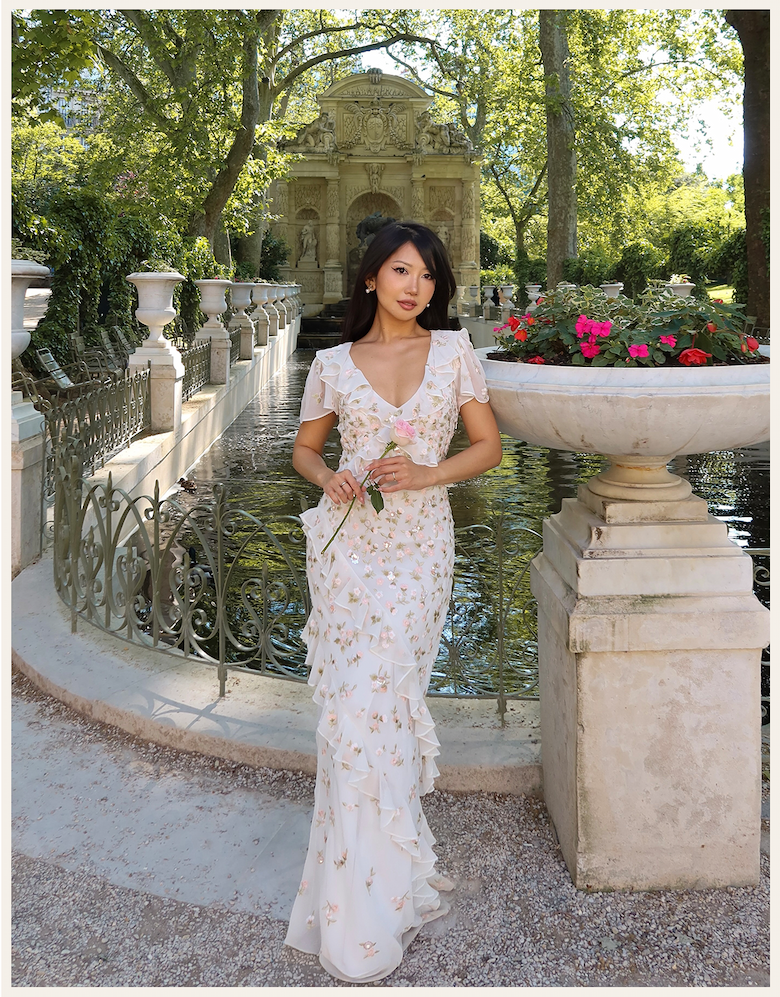 Meadow Ditsy Georgette Gown