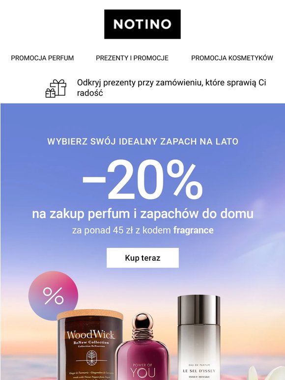 Nie przegap okazji −20% na perfumy i zapachy do domu