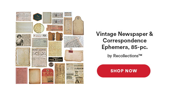 Vintage newspaper and crorrespondence Ephemera, 85-pc. by Recollections™ Shop Now