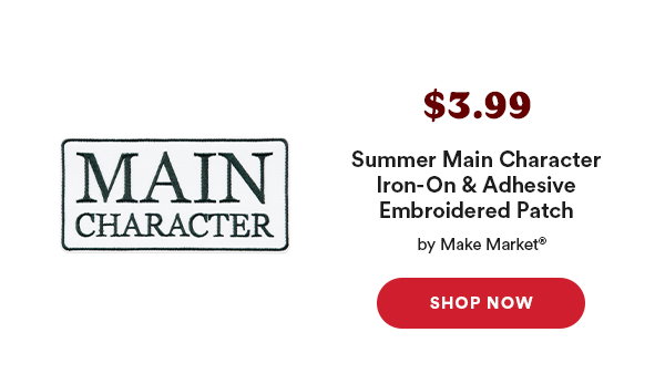 $3.99 Summer Main Character Iron-on & Adhesive Embroidered Patch by Make Market® Shop Now