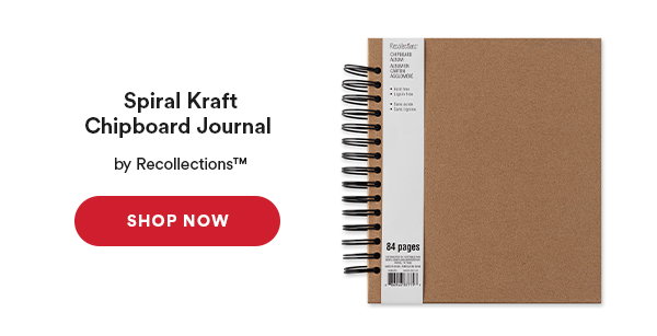 Spiral Kraft Chipboard Journal  by Recollections™ Shop Now