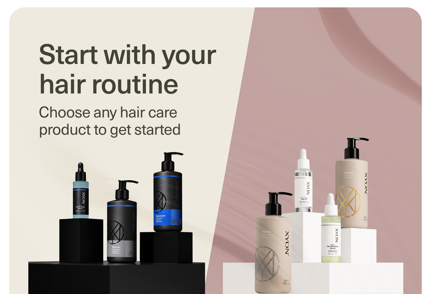 Start with your routine: Buy any hair care product