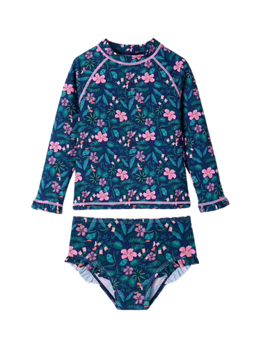 Mädchen Badeshirt mit UV-Schutz - marine
